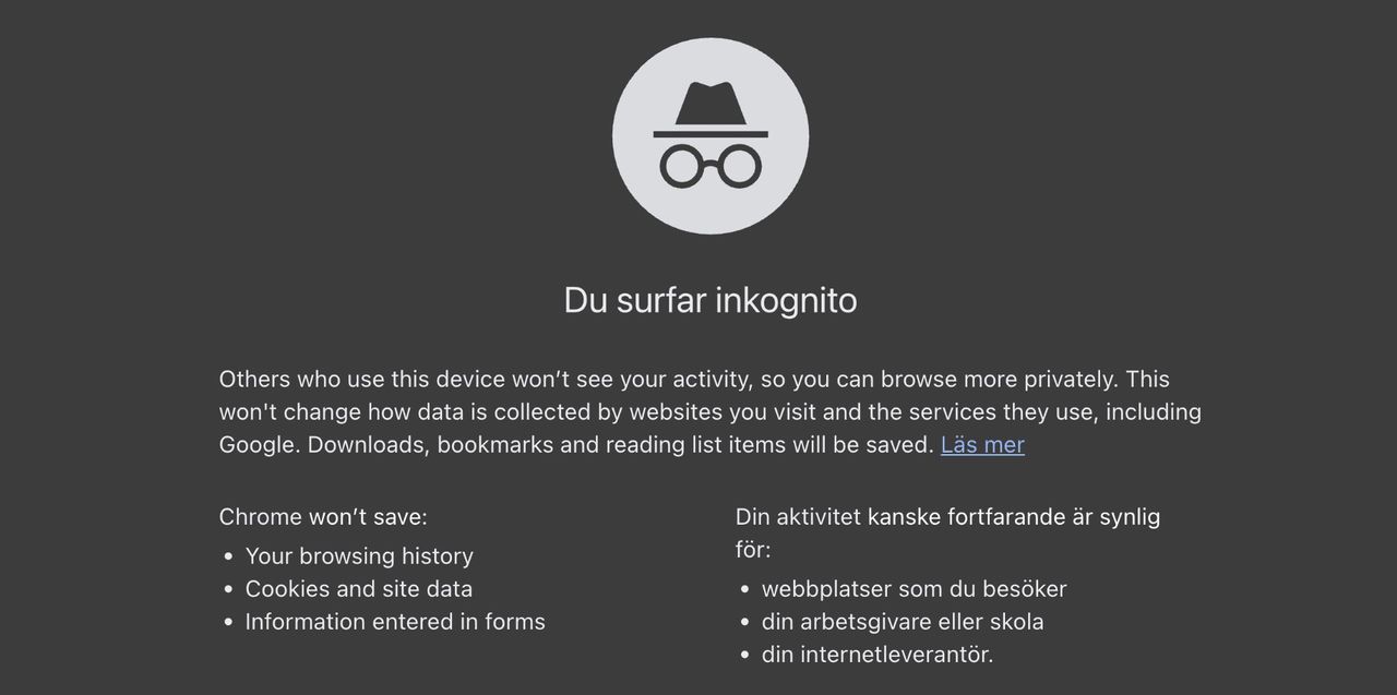 Google uppdaterar Chromes inkognitoläge