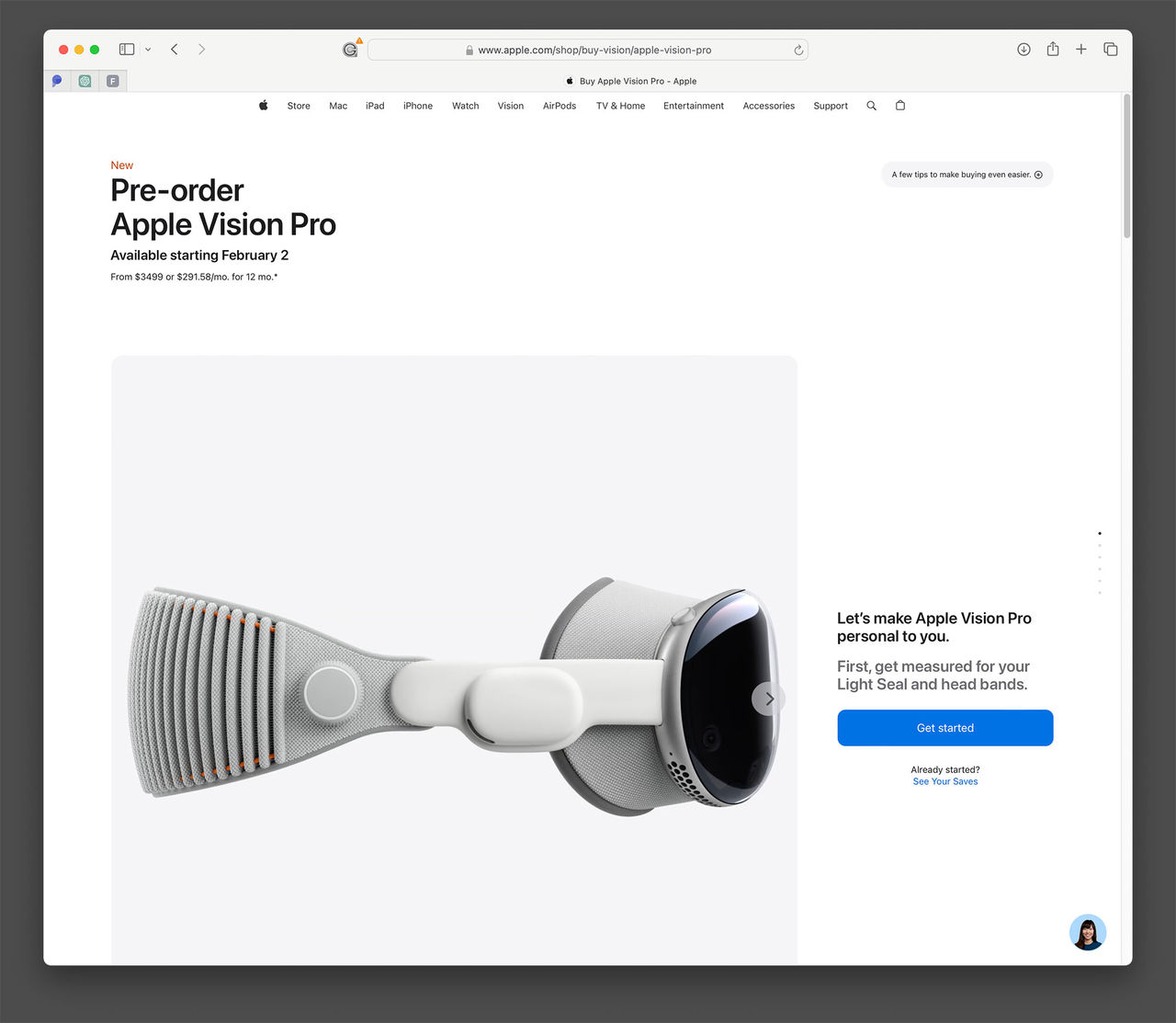 Nu kan man förbeställa Vision Pro