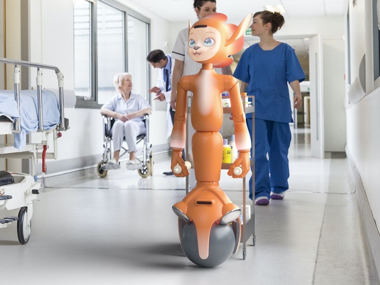 Roboten Mirokai är tänkt att hjälpa till i vården