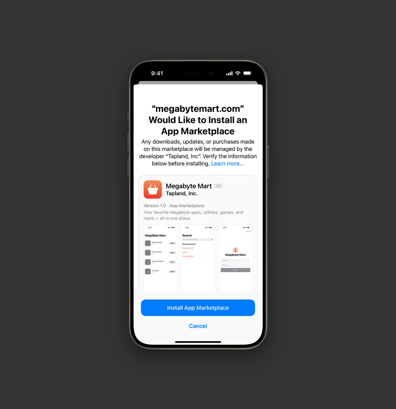 En egen App Store kräver kredit på 10 miljoner