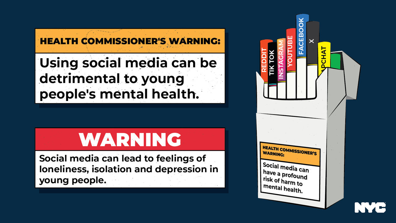 New York klassar sociala medier som en hälsofara
