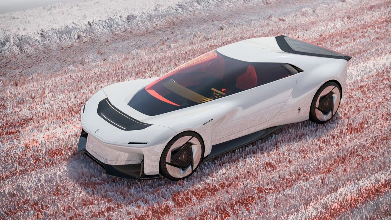 Pininfarina visar koncept med vätgasdriven turbo-V6:a