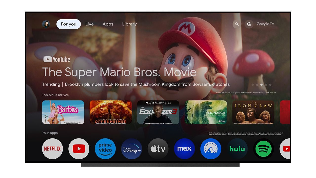 Google TV får uppdaterad startskärm