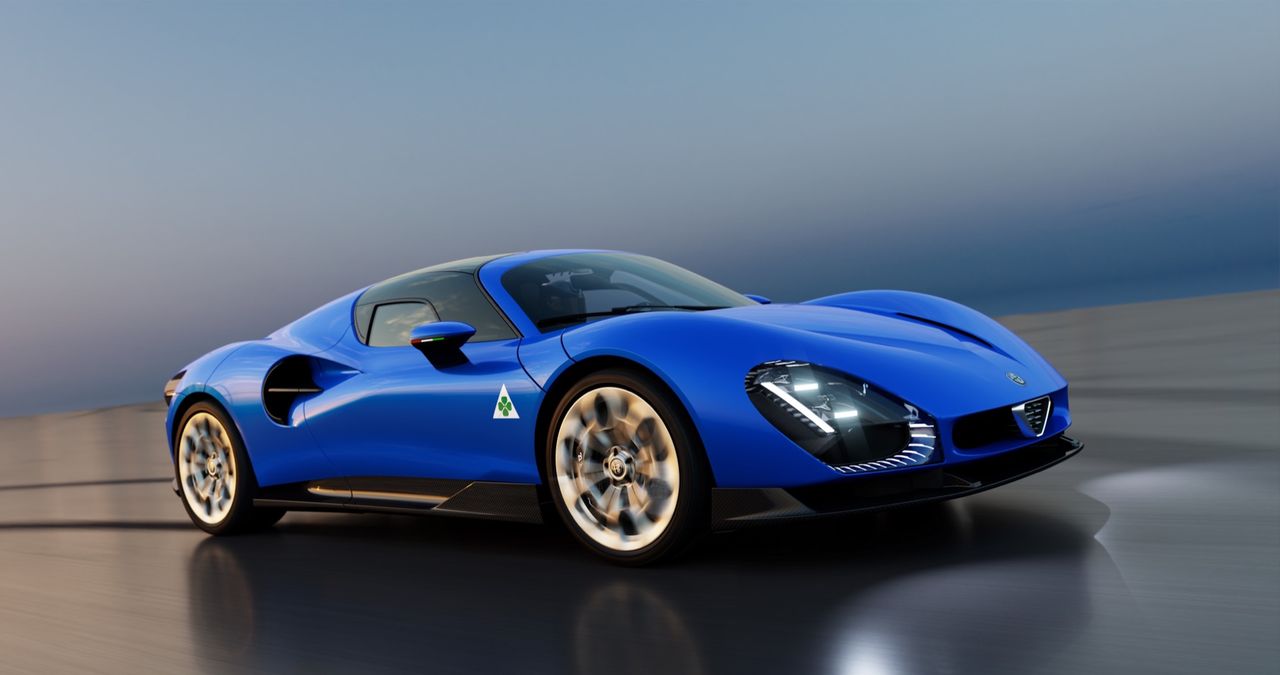 Nya Alfa Romeo 33 Stradale i blått