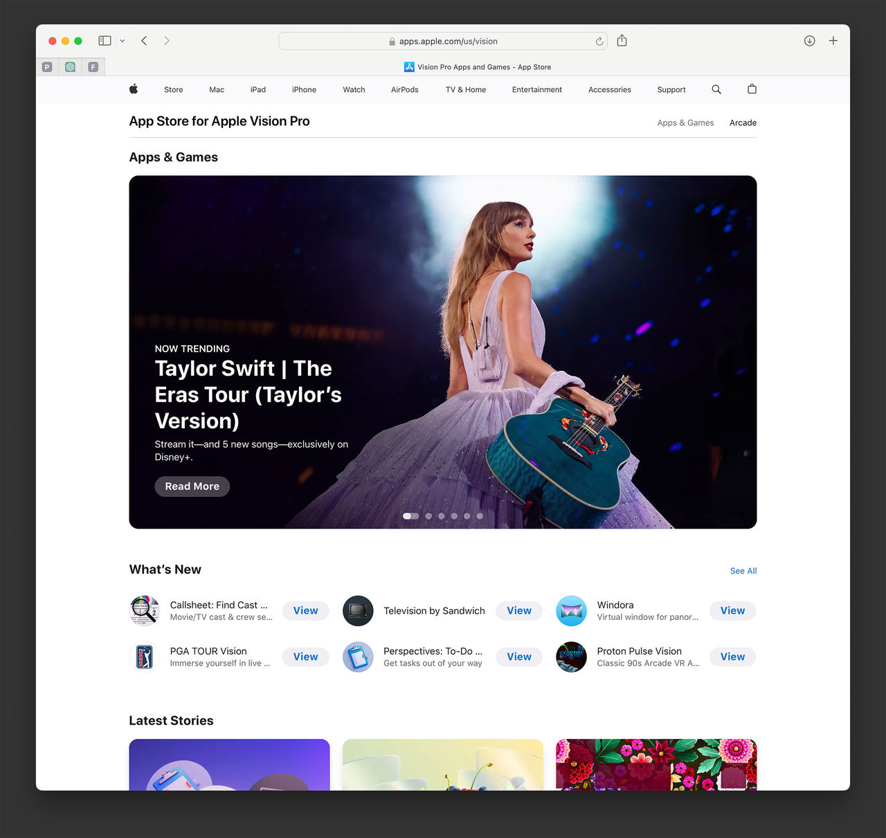 Kika in i App Store för Vision Pro