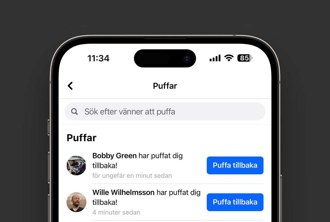 Facebook-puffar har fått ett uppsving