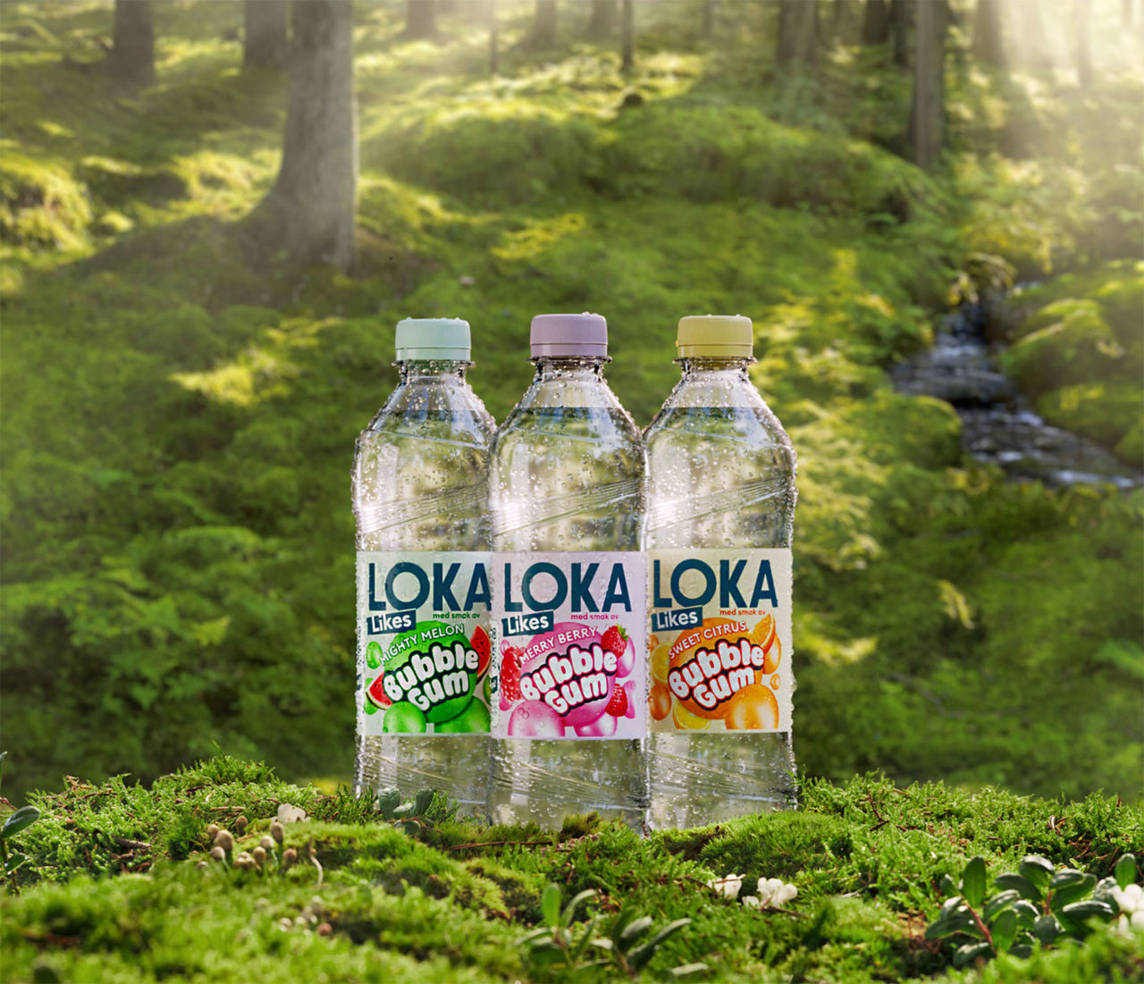 Bubbelvatten med bubbelgumssmak