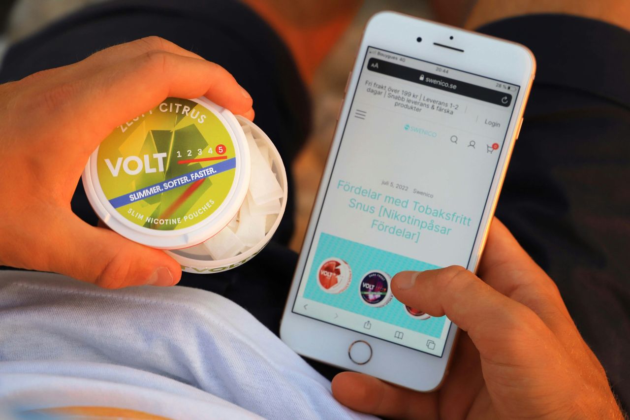 Person blev beroende av vitt snus