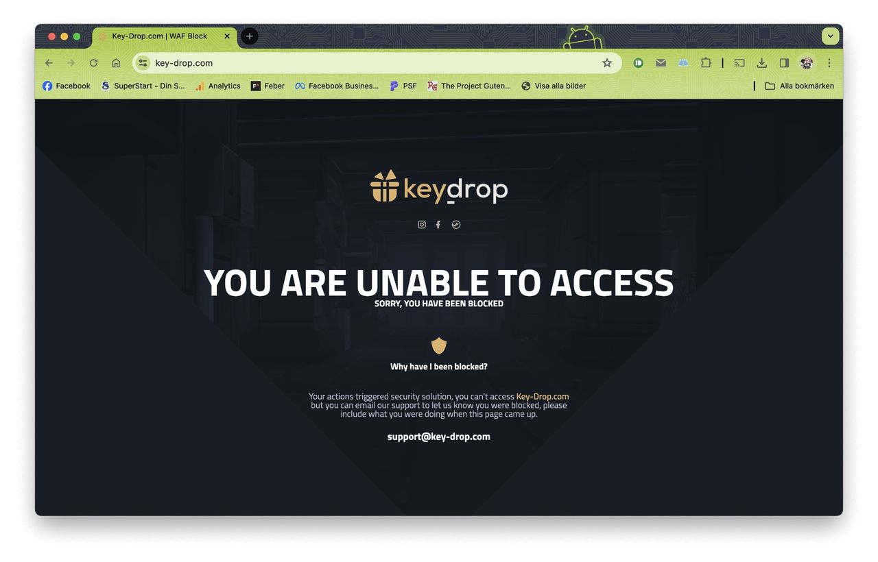 Spelinspektionen blockerar loot-sajter