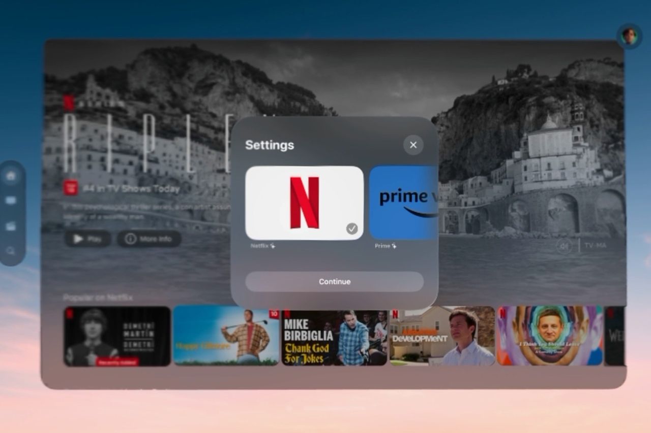Supercut är en Netflix-app för Vision Pro