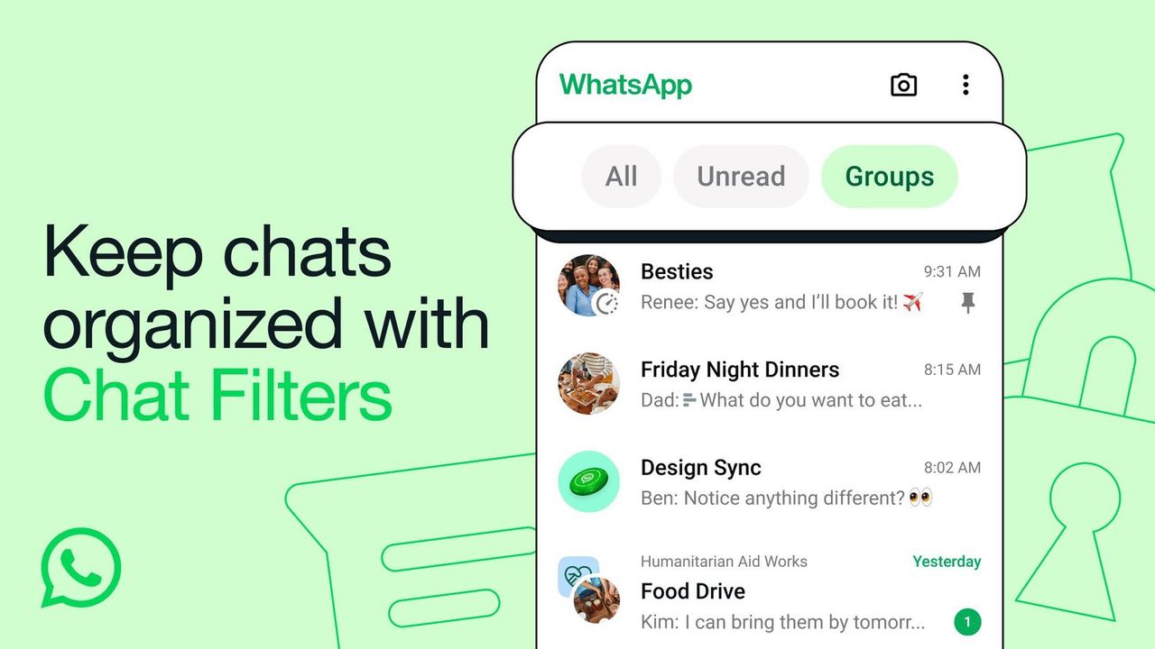 WhatsApp får filter för konversationer