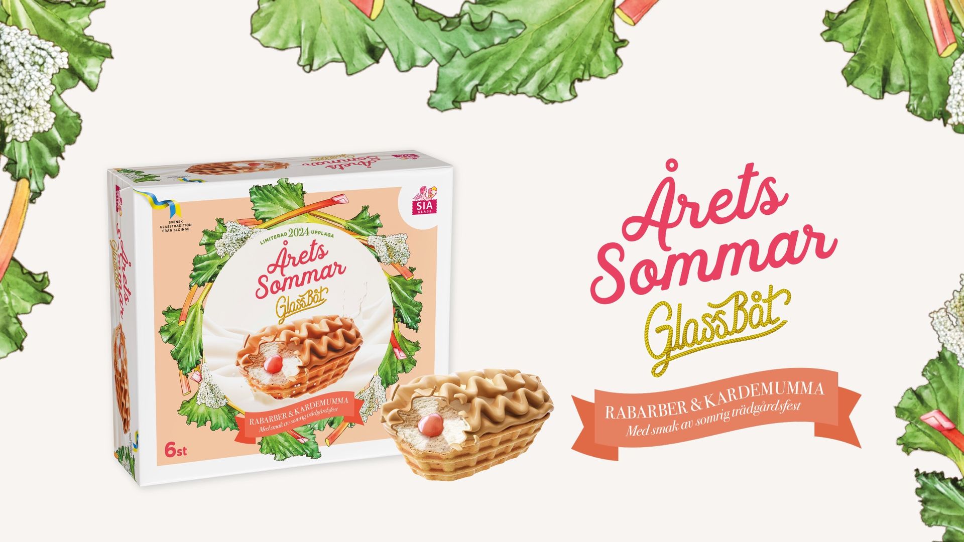 Årets glassbåt från Sia smakar rabarber