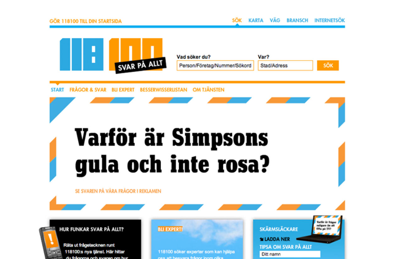 118100 lanserar succétjänst?