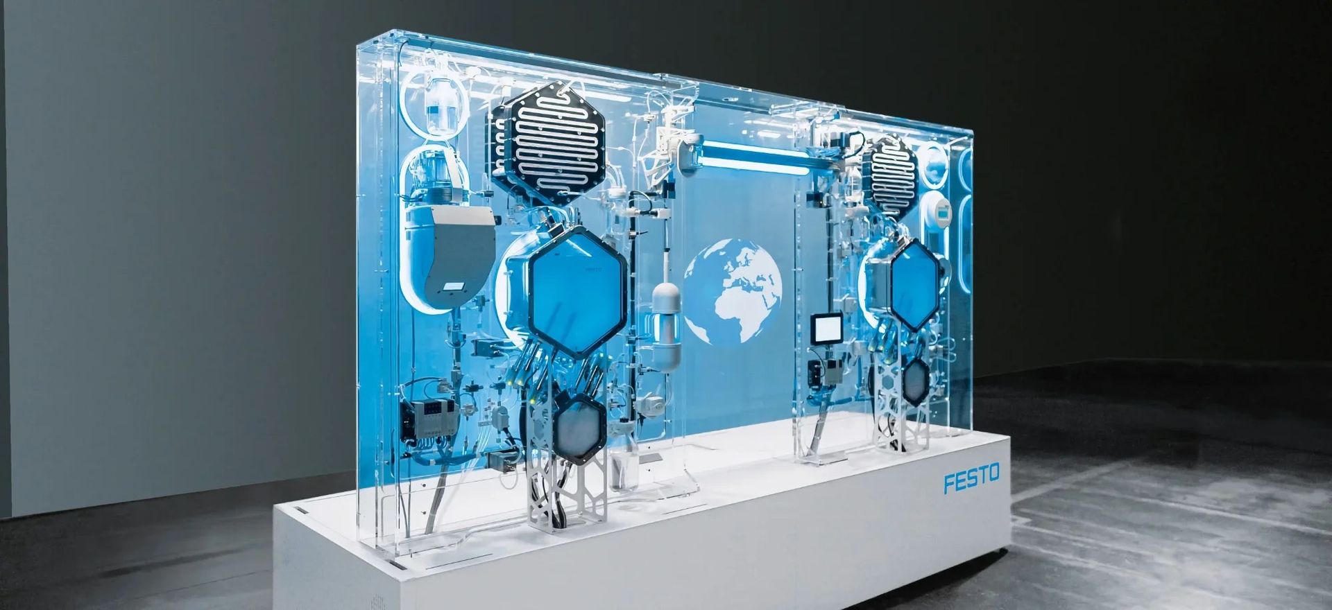 Festo visar batteri som kan lagra väte i bakterier