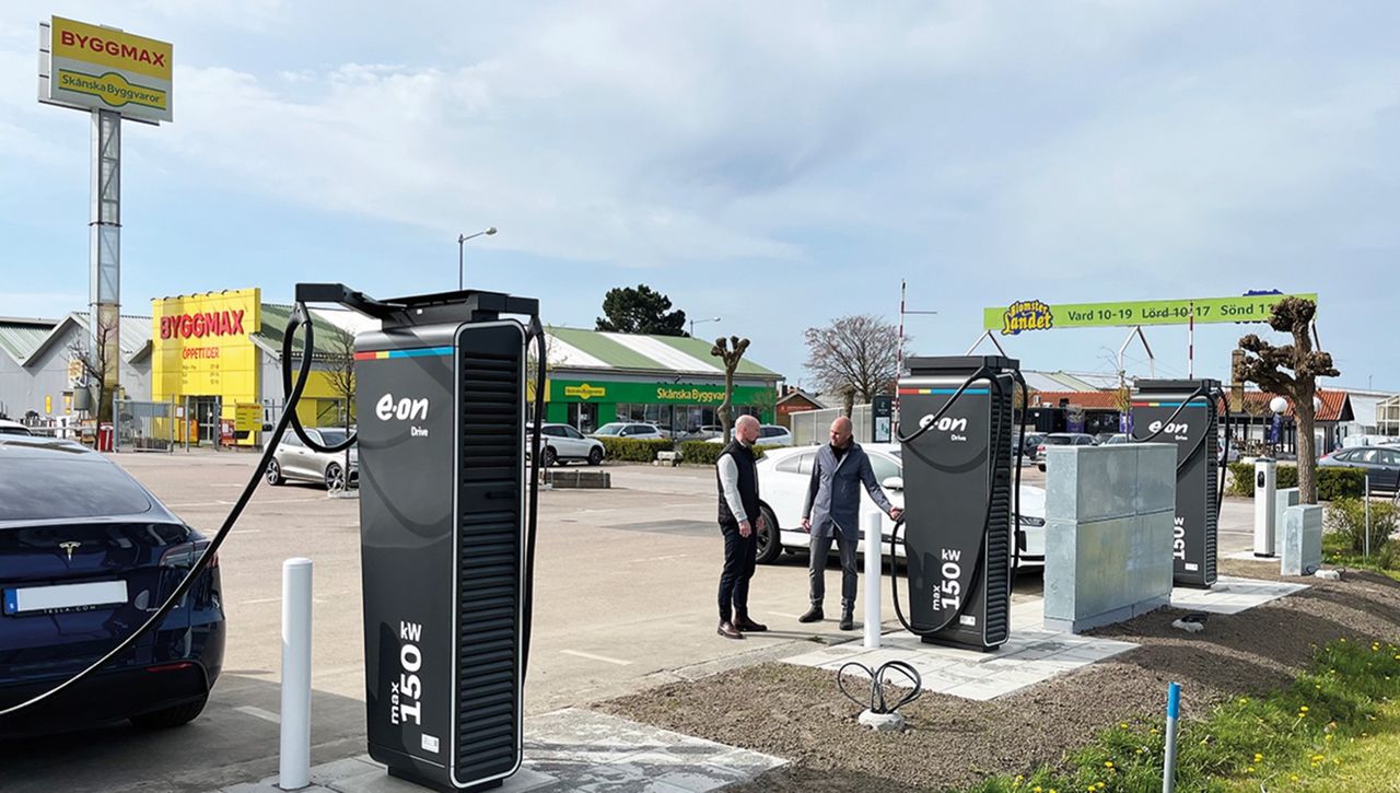 Ny laddstation för elbilar vid Rydebäck Center