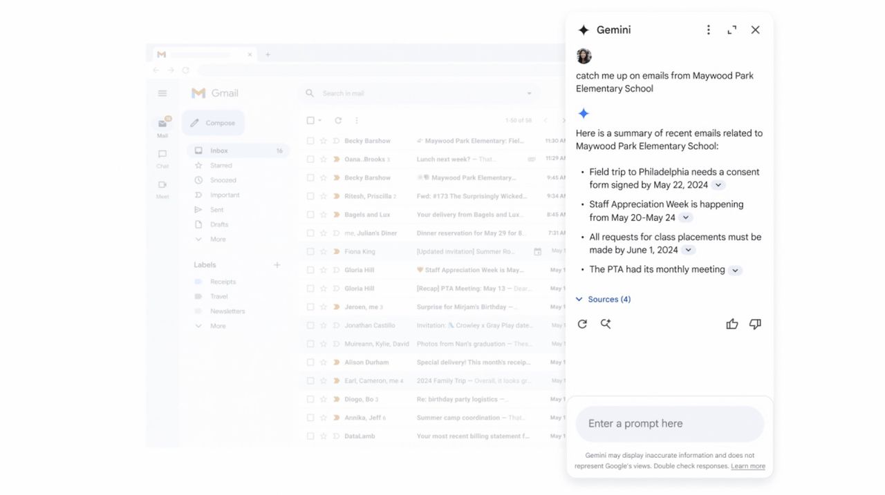 Gmail blir smartare med Gemini