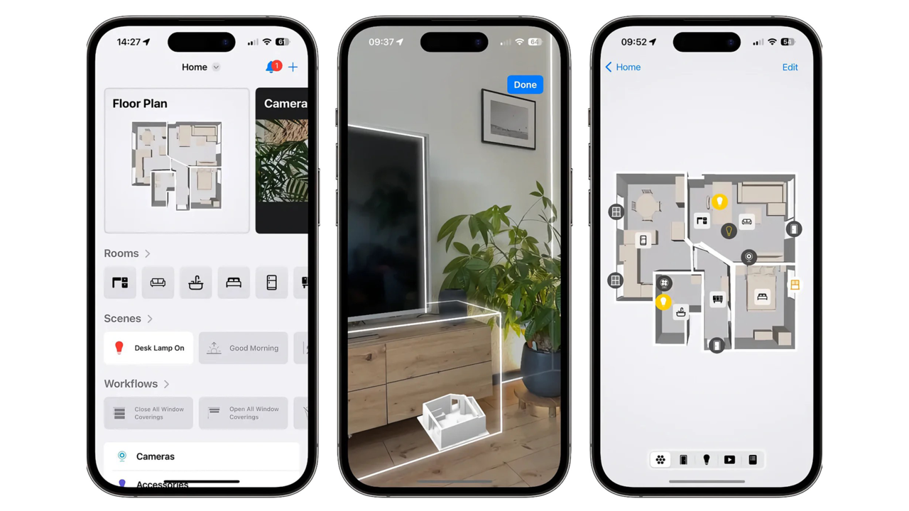 Kontrollera Apple Hem-grejer med kartvy