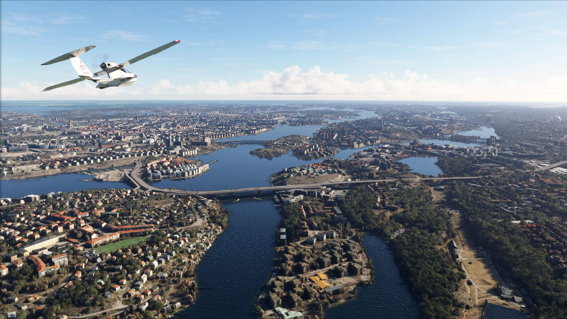 Stockholm uppdateras i Microsoft Flight Simulator