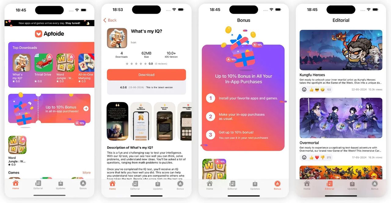 Spelbutiken Aptoide lanseras till iOS