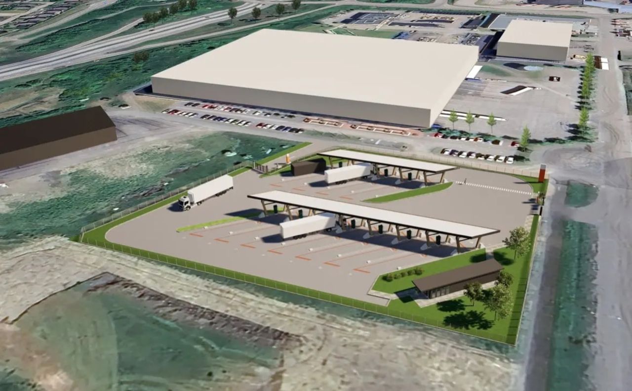 Milence tredje laddstation för tunga fordon hamnar i Åstorp