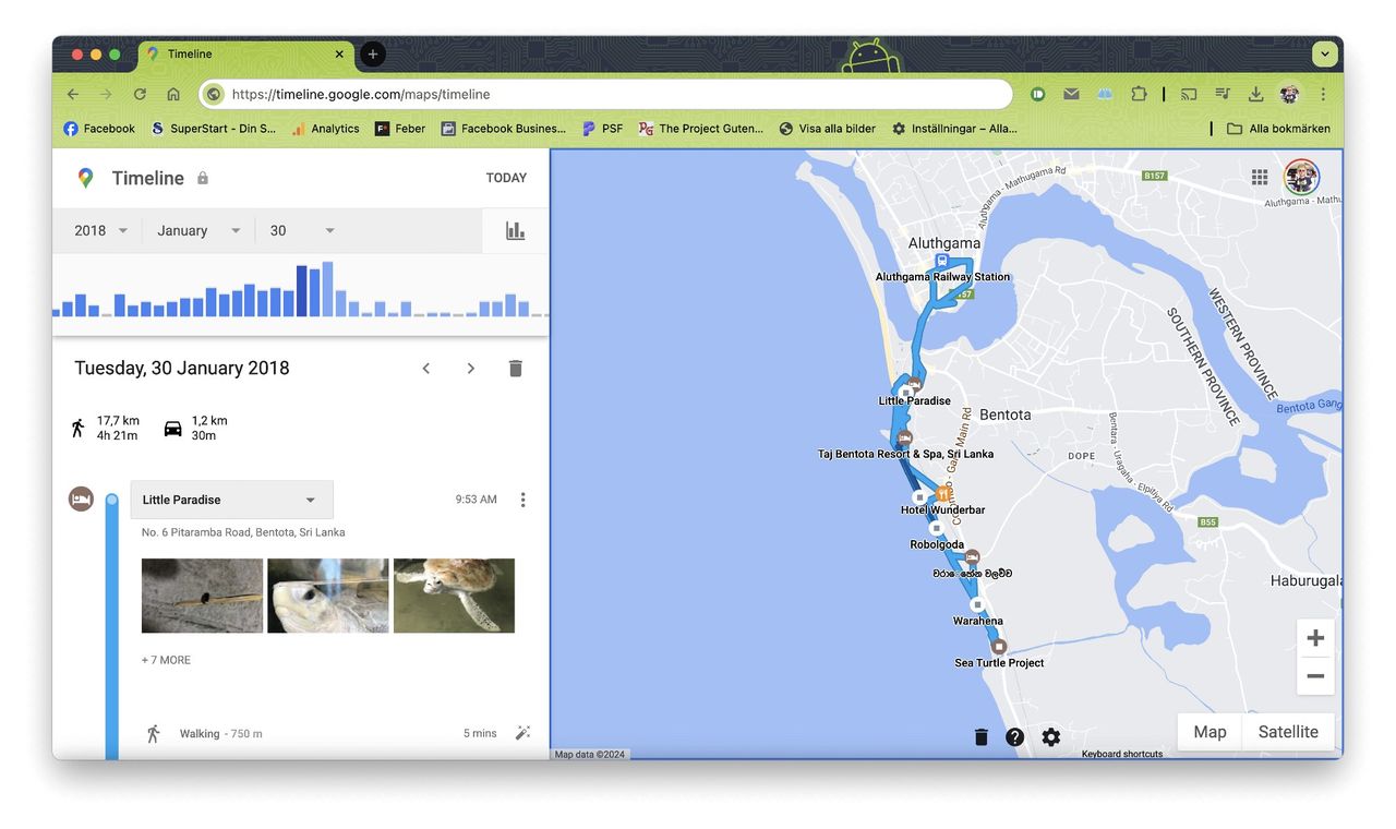 Google Maps Timeline försvinner från webben