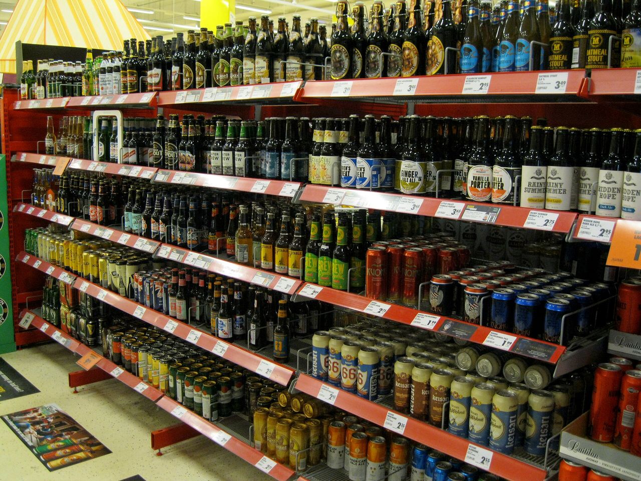 Nu kommer starkare drycker till finska matbutiker