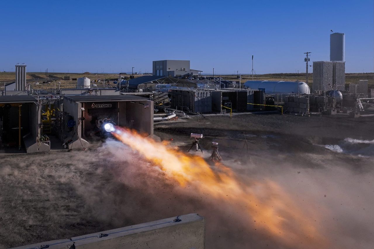 Stoke Space testar sin raketmotor