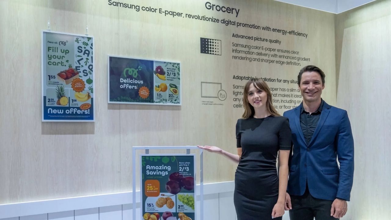 Samsung visar ny skärm för reklamskyltar