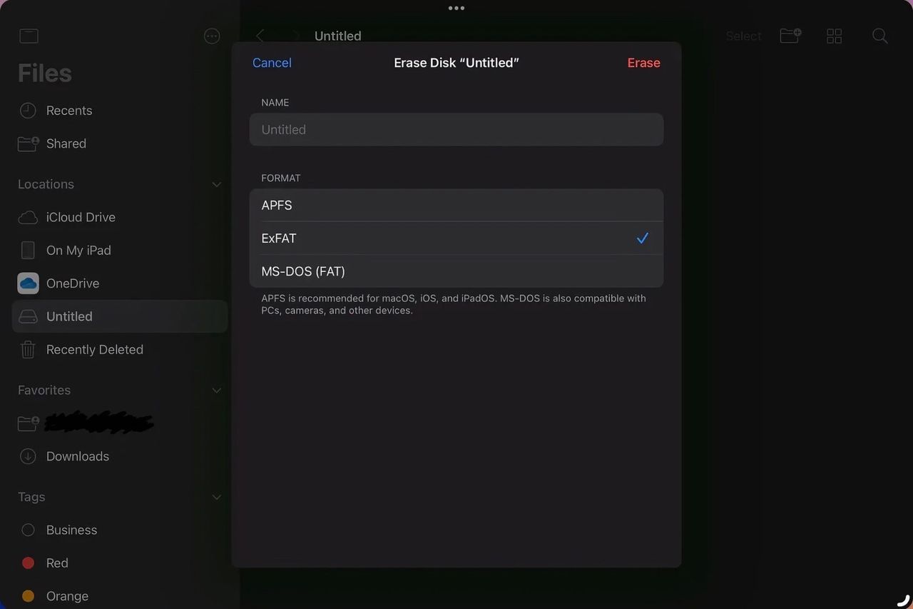 iOS och iPadOS 18 kan formatera externa hårddiskar