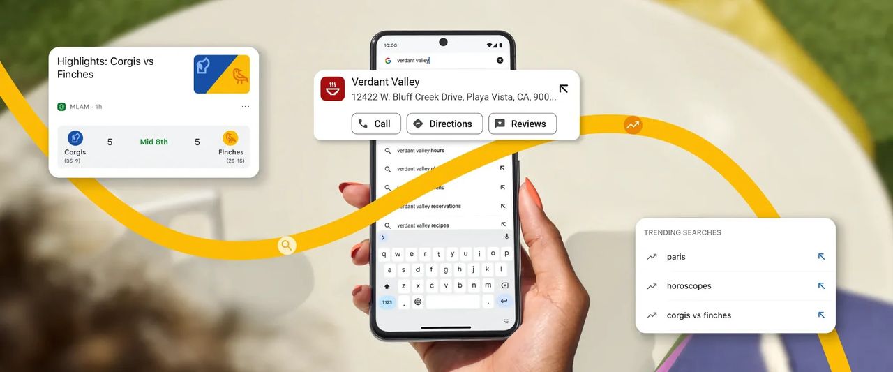 Google visar ett gäng nyheter för Chrome på mobilen
