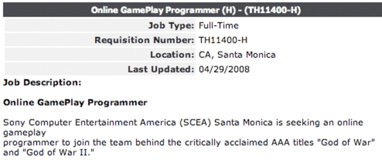 God of War 3 går online?