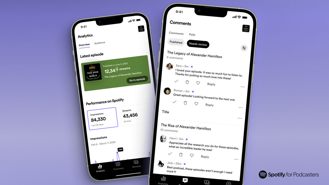 Nu kan du kommentera poddar i Spotify