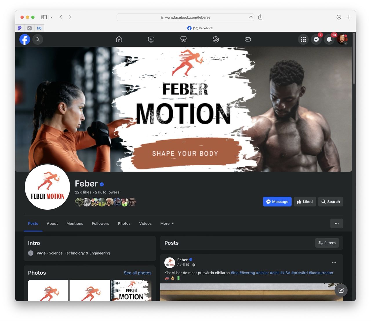 Vår Facebook-sida är kapad