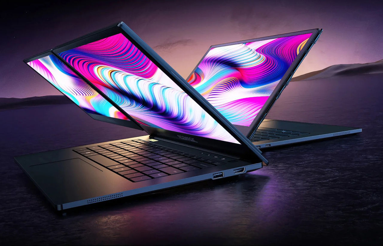 Acemagic X1 är en laptop med dubbla skärmar