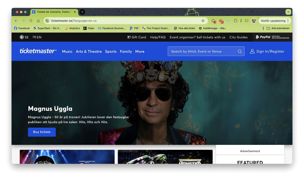 EU ska granska  Ticketmaster