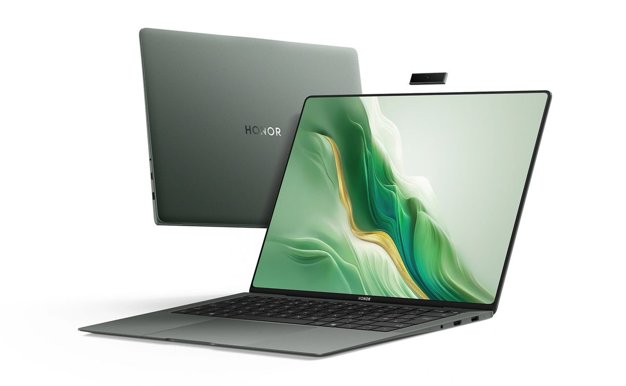 Honor visar laptop med avtagbar kamera