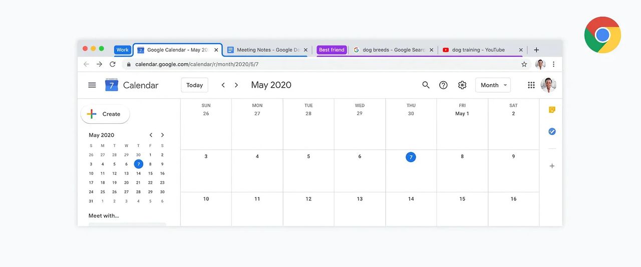 Chrome visar förbättringar för flikgrupper