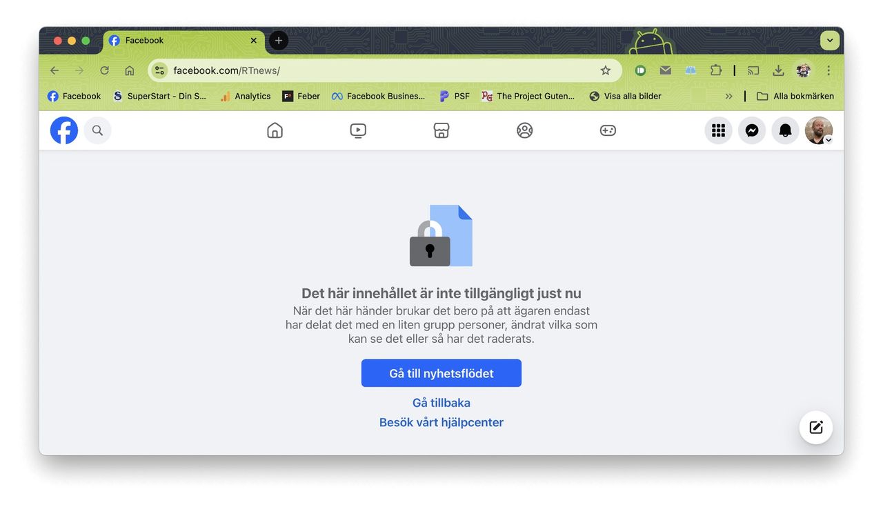 Meta portar ryska medier från sina tjänster