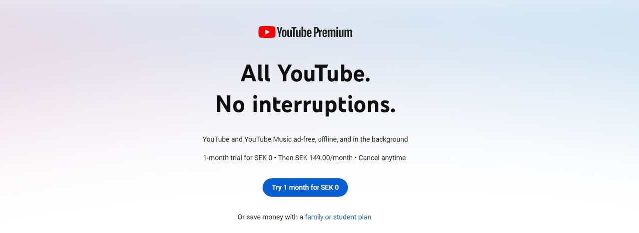 YouTube Premium höjer priset igen