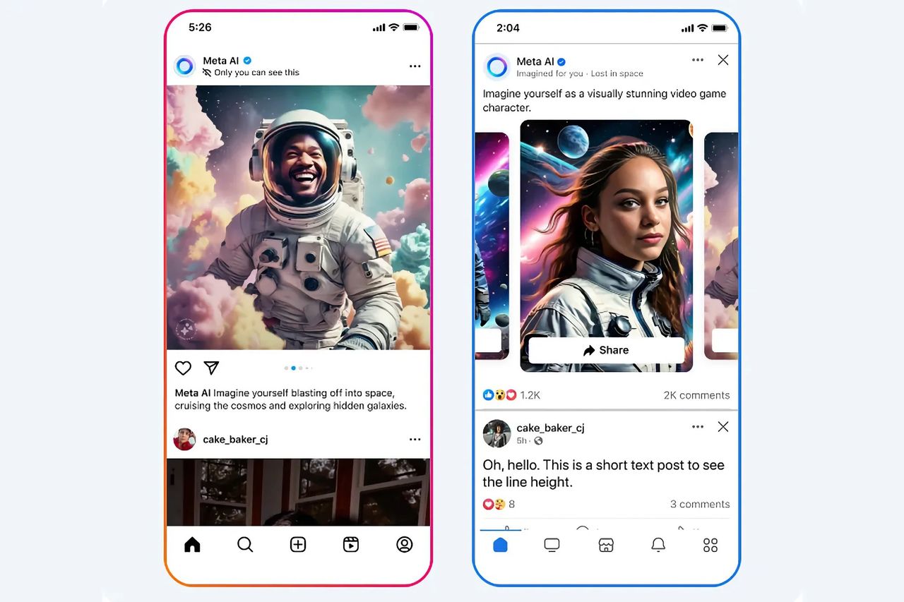 Meta vill fylla upp dina flöden med AI-genererade inlägg