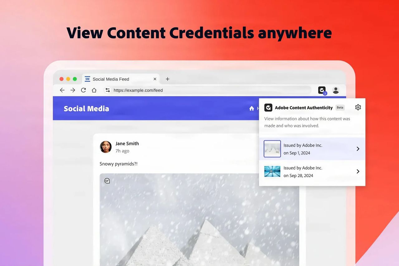 Adobe lanserar ny Content Credentials-plattform