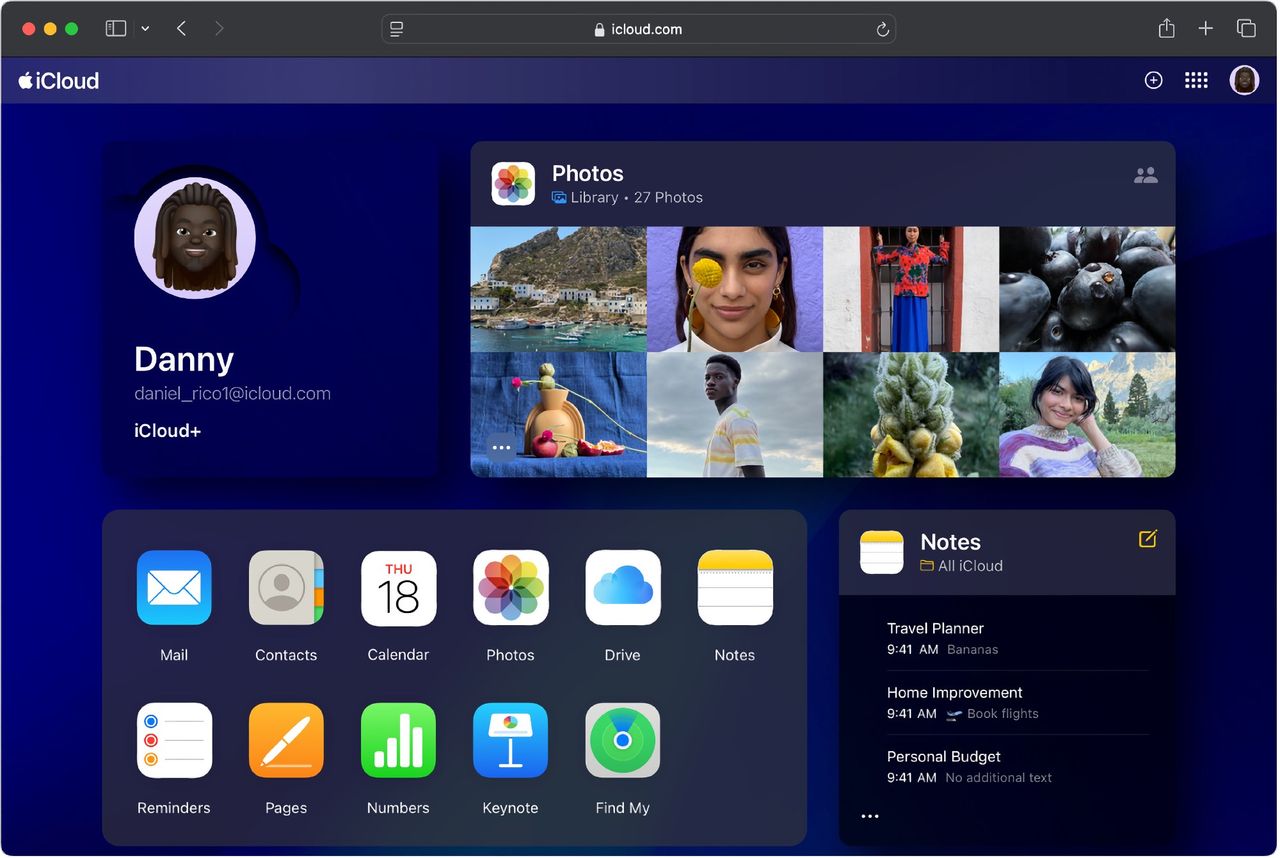 Apple uppdaterar iCloud på webben