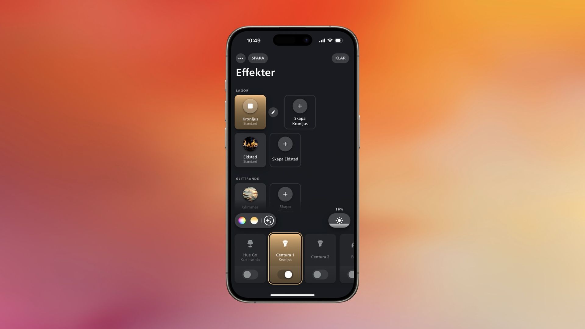 Nu kan du redigera effekter i Philips Hue-appen