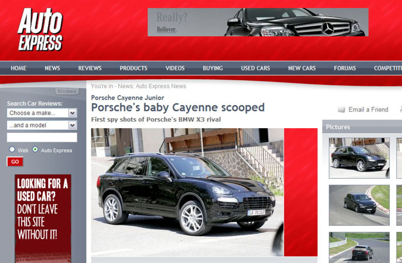 Spionbilder: Cayenne i miniformat