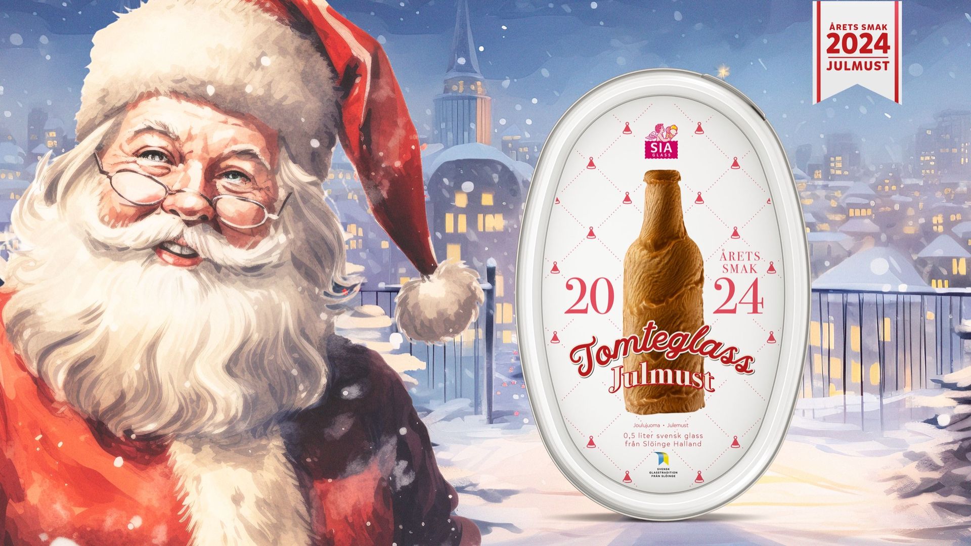 Glass med julmust-smak