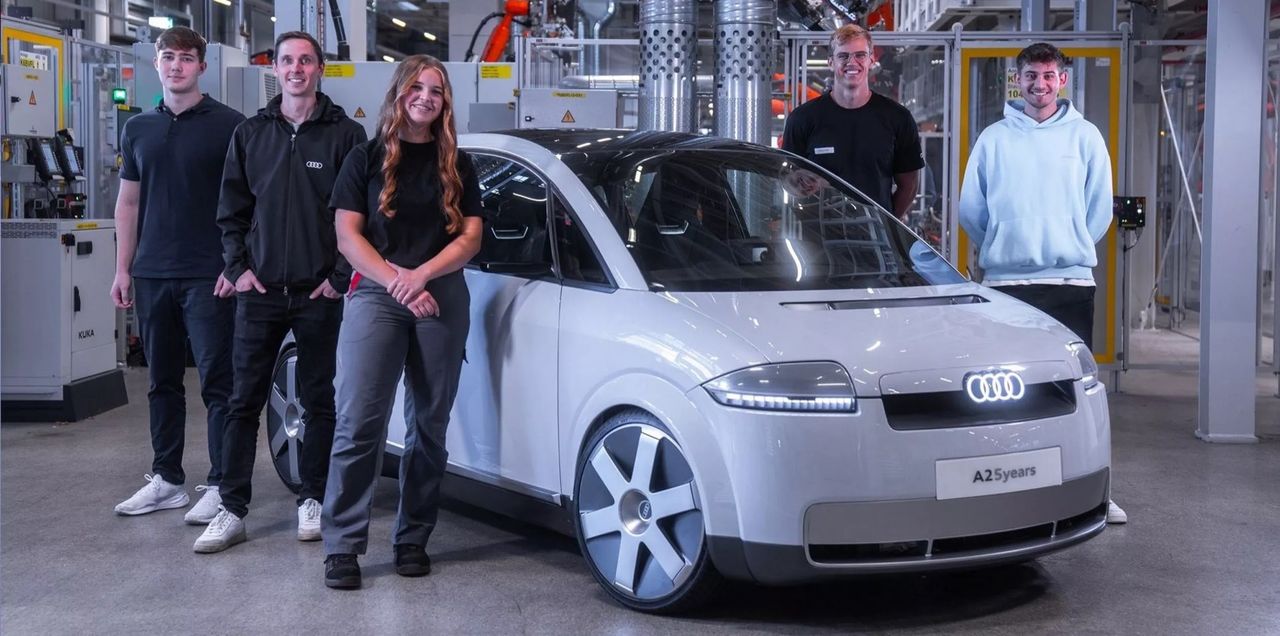 Audi-lärlingar har byggt en eldriven version av A2