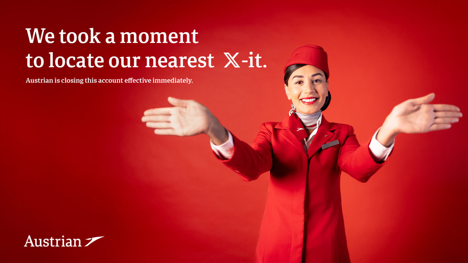 Flygbolag lämnar X på snyggt sätt