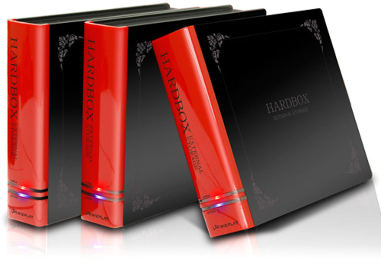 En hårddisk som ser ut som en bok