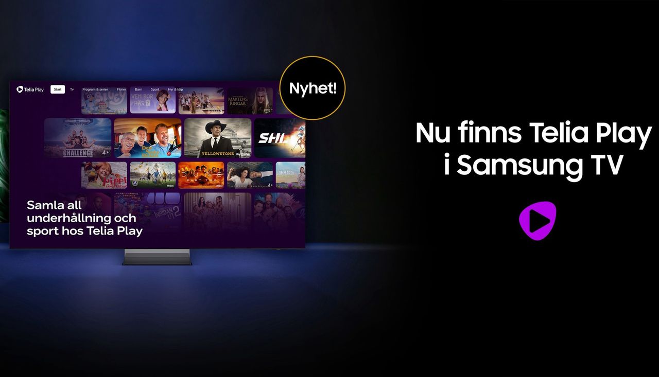 Telia Play kommer till Samsungs TV-apparater