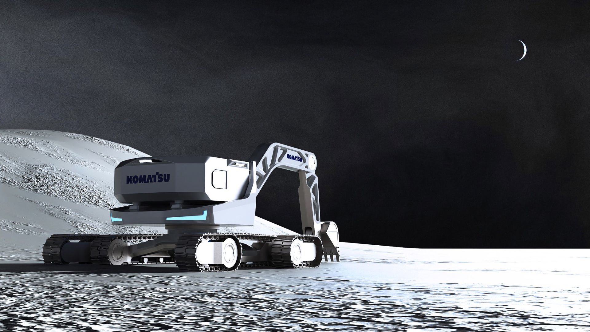 Komatsu visar upp månkoncept